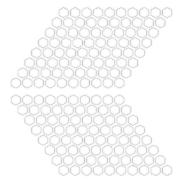 160 de bucăți autoadezive pentru rezervor tip fagure transparent, produs universal de la GP Kompozit