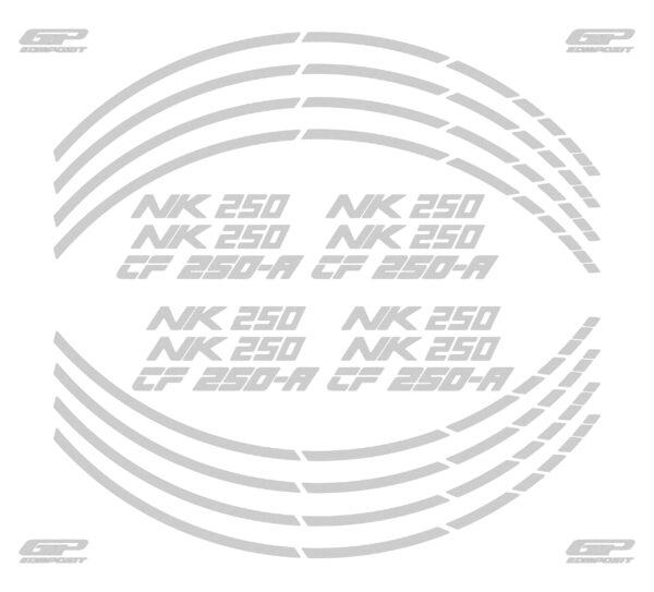 Bandă reflectorizantă (gri) - CFMOTO 250 NK / 300 NK 2018-2023 de la GP Kompozit