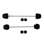 Set protecție ax față-spate slider roată (negru) - Yamaha MT-07 2014-2021 (cu albastru)