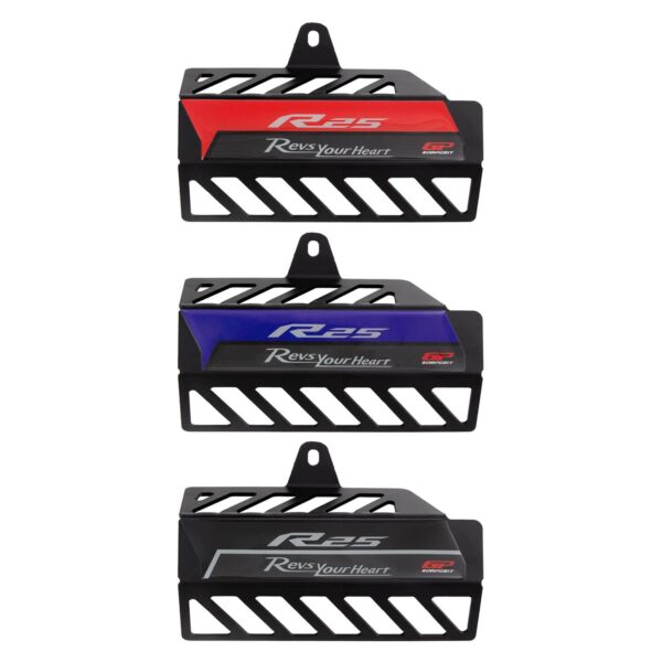 Capac protecție toba (neagră) - Yamaha YZF R25 / YZF R3 2016-2023 (cu albastru) de la GP Kompozit