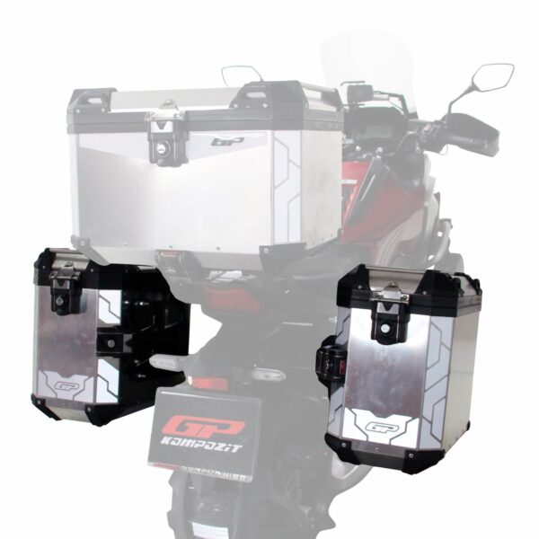 Cutie laterala universala moto 40 lt x 2 din aluminiu gri, produs universal de la GP Kompozit