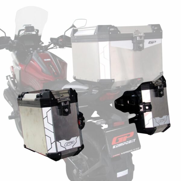 Cutie laterala universala moto 40 lt x 2 din aluminiu gri, produs universal de la GP Kompozit