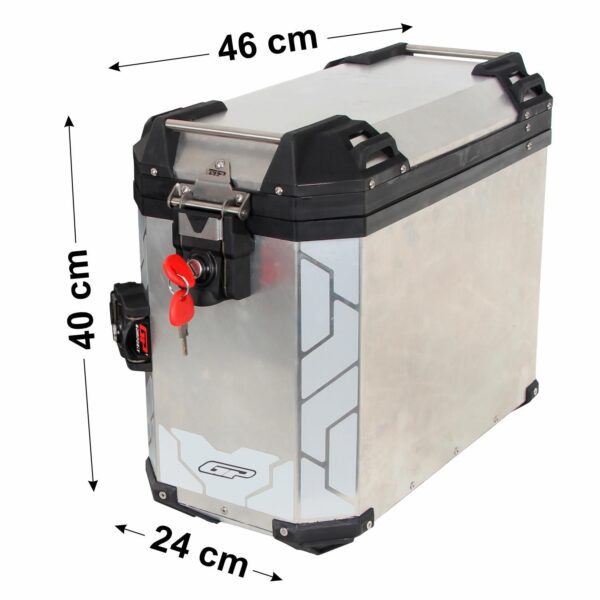 Cutie laterala universala moto 40 lt x 2 din aluminiu gri, produs universal de la GP Kompozit