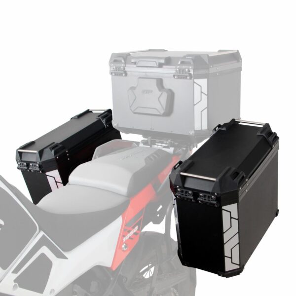 Cutie laterala universala moto 40 lt x 2 din aluminiu negru, produs universal de la GP Kompozit