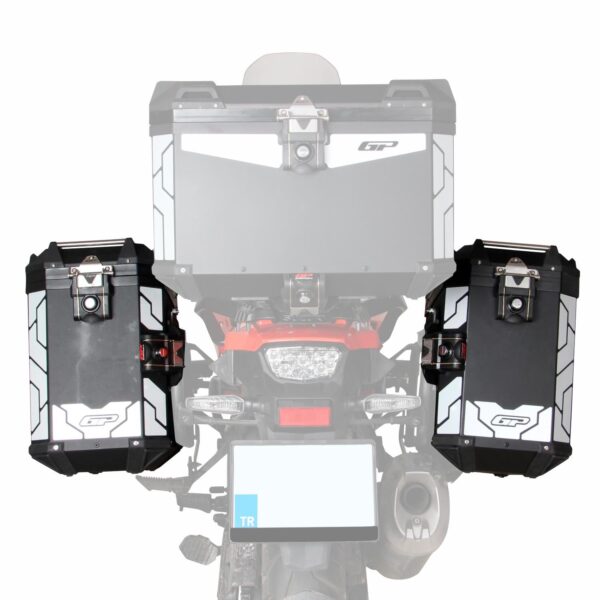 Cutie laterala universala moto 40 lt x 2 din aluminiu negru, produs universal de la GP Kompozit