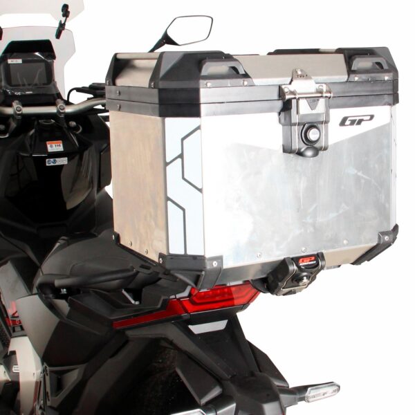 Cutie moto top case universala din aluminiu (gri) de 37 lt, produs universal de la GP Kompozit