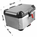 Cutie moto top case universala din aluminiu (gri) de 75 lt