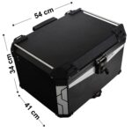 Cutie moto top case universala din aluminiu negru de 75 lt