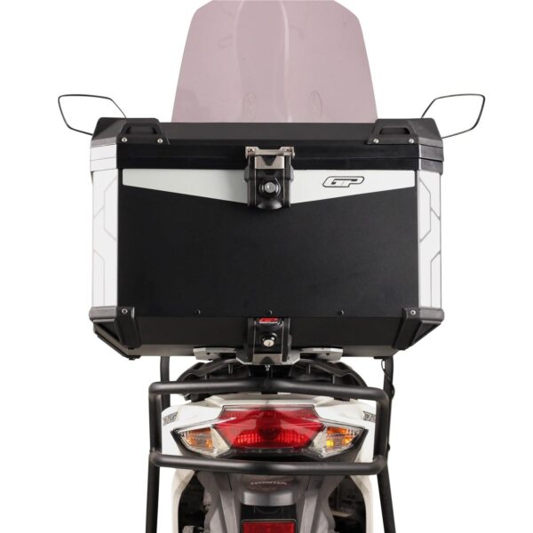 Cutie moto top case universala din aluminiu negru de 75 lt, produs universal de la GP Kompozit