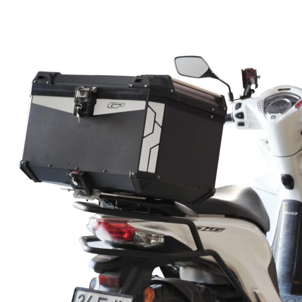 Cutie moto top case universala din aluminiu negru de 75 lt, produs universal de la GP Kompozit