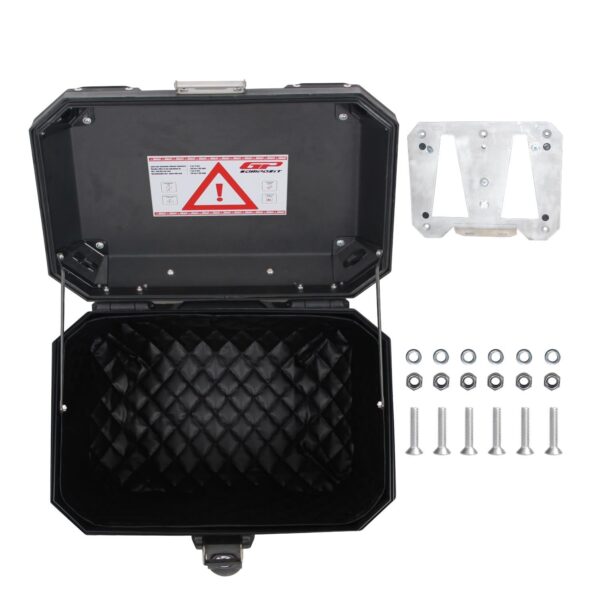 Cutie moto top case universala din aluminiu negru de 75 lt, produs universal de la GP Kompozit