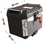 Cutie moto top case universala din plastic negru de 33 lt