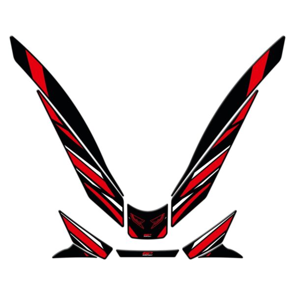 Pad rezervor carenă față (roșu) - Honda PCX 125 / PCX 150 2021-2024 de la GP Kompozit