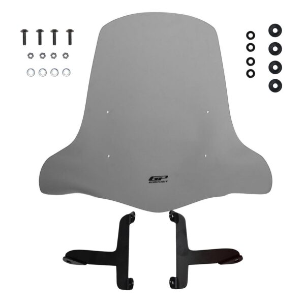 Parbriz fumuriu cu prinderi pentru scutere (44 cm), produs universal de la GP Kompozit