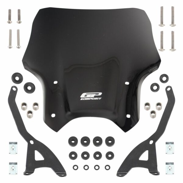 Parbriz (negru) - Benelli Leoncino 250 / Leoncino 500 2019-2020 (33 cm) de la GP Kompozit