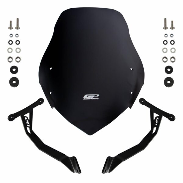 Parbriz (negru) - Honda CB 125F 2021-2024 (48 cm) de la GP Kompozit