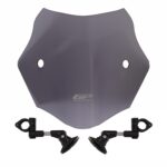 Parbriz scurt cu suport fumuriu (30 cm)