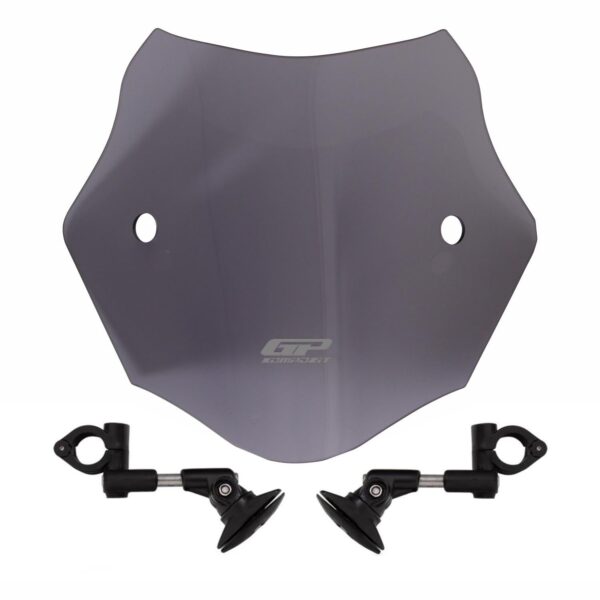 Parbriz scurt cu suport fumuriu (30 cm), produs universal de la GP Kompozit