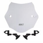 Parbriz scurt cu suport transparent (30 cm)