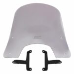 Parbriz scurt scuter fumuriu (42 cm)