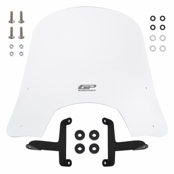 Parbriz scurt scuter transparent (42 cm), produs universal de la GP Kompozit