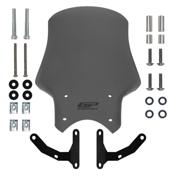 Parbriz touring fumuriu - Honda CB 125R / CB 250R / CB300R 2018-2024 (49 cm) de la GP Kompozit