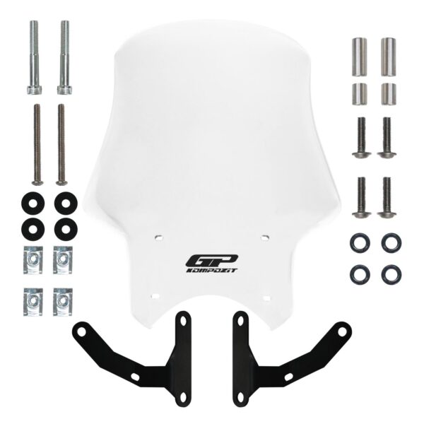 Parbriz touring transparent - Honda CB 125R / CB 250R / CB300R 2018-2024 (49 cm) de la GP Kompozit