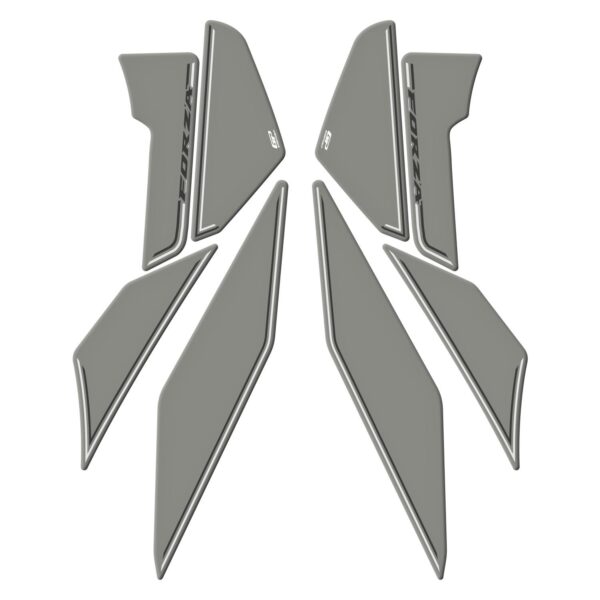 Protecție laterală rezervor inferioară (gri) - Honda Forza 250 / Forza 300 / Forza 350 / NSS300 / NSS350 2018-2024 de la GP Kompozit