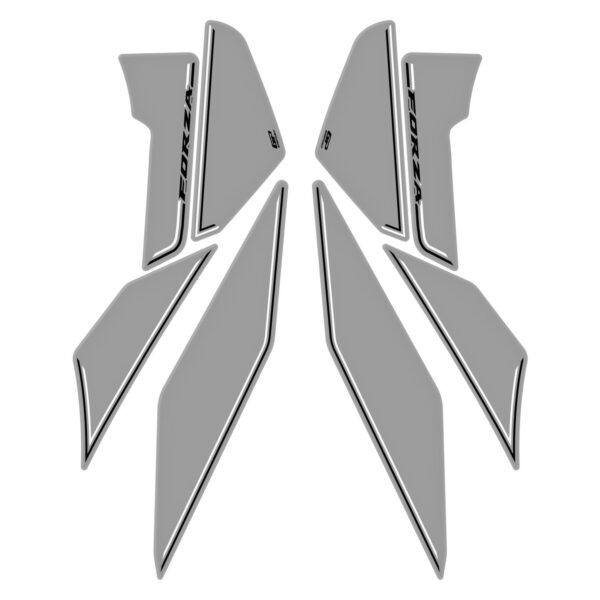 Protecție laterală rezervor inferioară (gri) Nardo - Honda Forza 250 Forza 300 Forza 350 / NSS300 NSS350 2018-2024 de la GP Kompozit