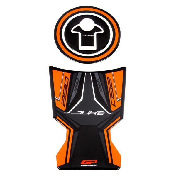 Protecție rezervor (negru)-portocaliu - KTM 250 Duke 2017-2023 de la GP Kompozit