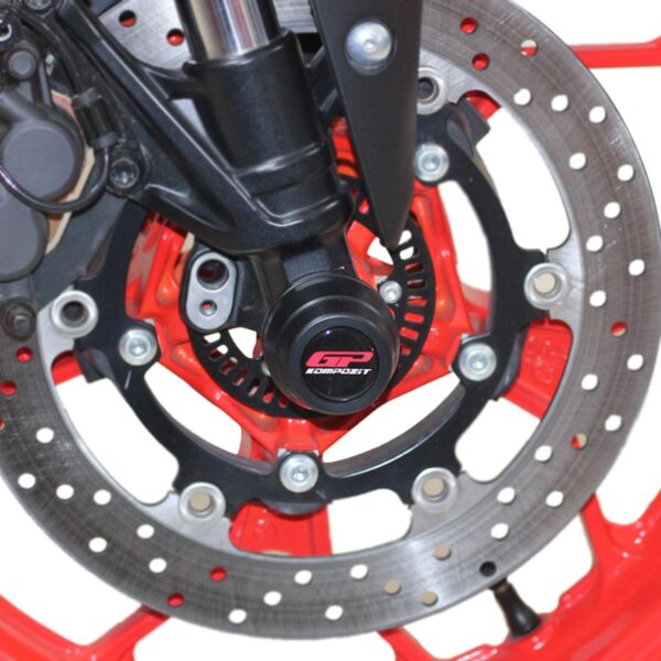 Set protecție cadru ax față-spate slider roată (negru) - Yamaha MT-25 / MT-03 2015-2024 de la GP Kompozit