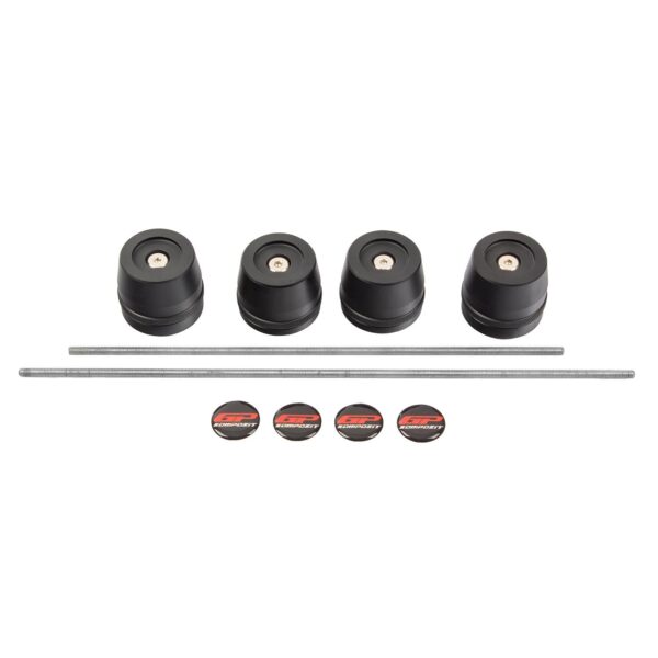 Set protecție cadru ax față-spate slider roată (negru) - Yamaha MT-25 / MT-03 2015-2024 de la GP Kompozit