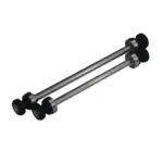 Set protecție cadru ax față-spate slider roată (negru) - Ducati Scrambler 2015-2020