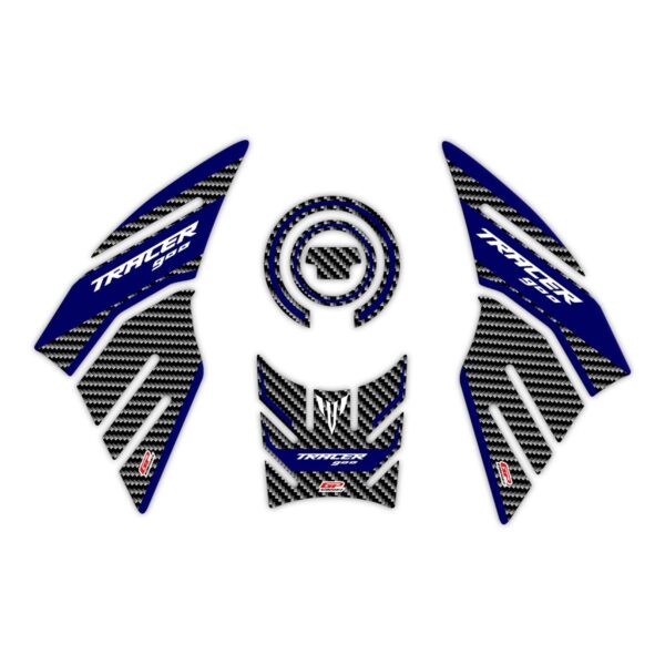 Set protecție rezervor (albastru)-carbon - Yamaha MT-09 Tracer 2015-2020 de la GP Kompozit