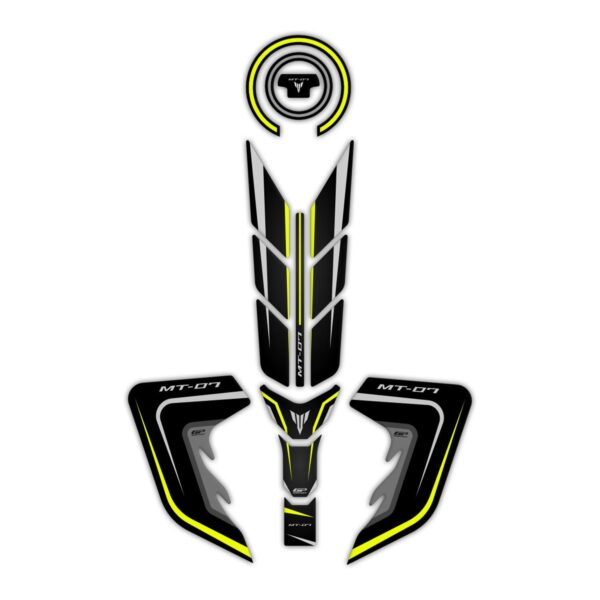 Set protecție rezervor (galben) - Yamaha MT-07 2018-2020 de la GP Kompozit