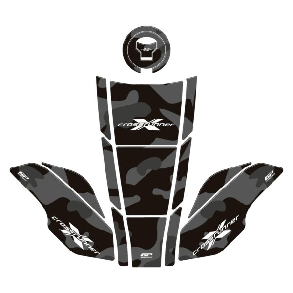 Set protecție rezervor (gri) - Honda VFR 800X Crossrunner 2015-2021 de la GP Kompozit