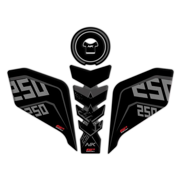 Set protecție rezervor (negru) - CFMOTO 250 NK / 300 NK 2018-2023 de la GP Kompozit