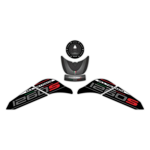 Set protecție rezervor (negru) - Ducati Multistrada 1260 S 2015-2018 de la GP Kompozit