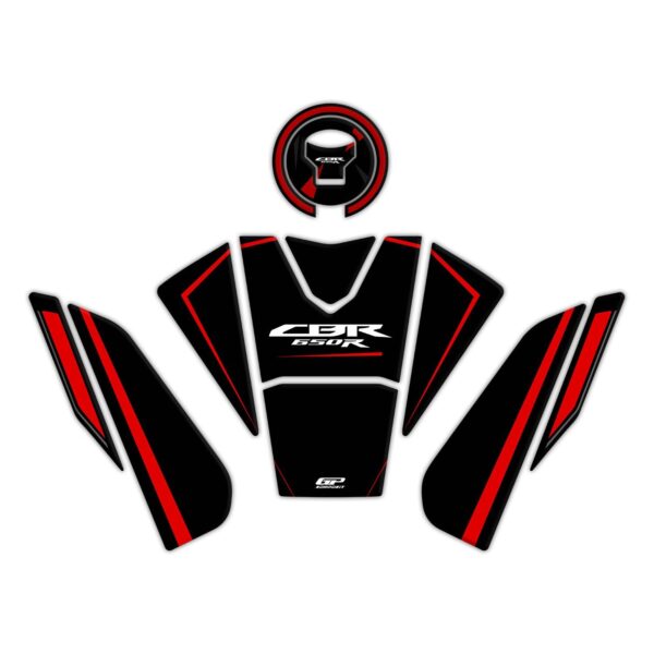 Set protecție rezervor (negru) - Honda CBR 650R 2019-2023 de la GP Kompozit