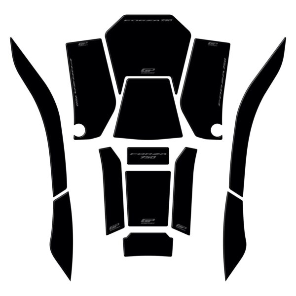 Set protecție rezervor (negru) - Honda Forza 750 / NSS750 2021-2023 de la GP Kompozit
