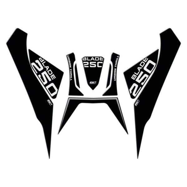 Set protecție rezervor (negru) - RKS Blade 250 2023-2024 de la GP Kompozit