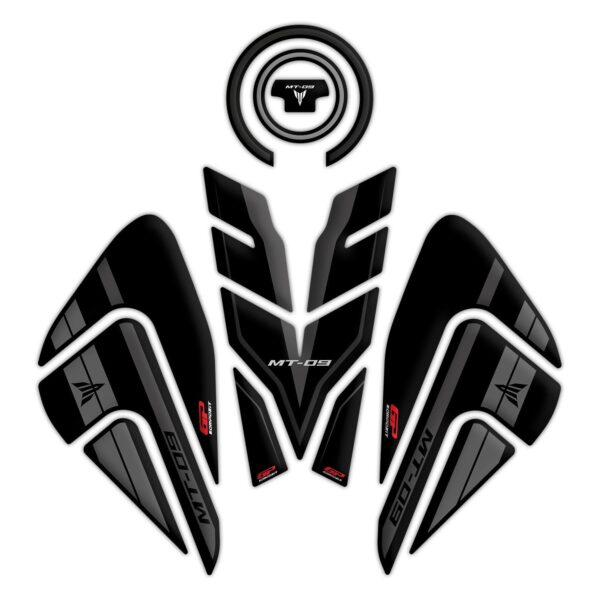 Set protecție rezervor (negru) - Yamaha MT-09 2021-2023 de la GP Kompozit
