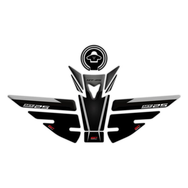 Set protecție rezervor (negru)-gri - Yamaha MT-25 2015-2019 de la GP Kompozit