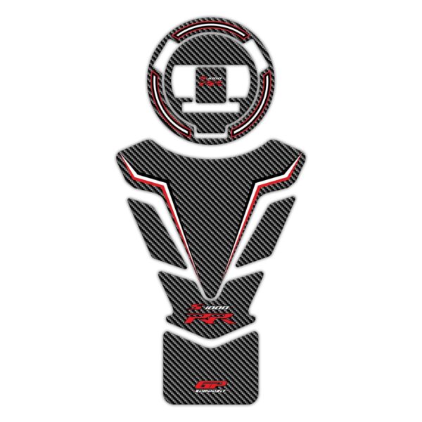 Set protecție rezervor (negru-roșu) - BMW S 1000 RR 2015-2018 de la GP Kompozit