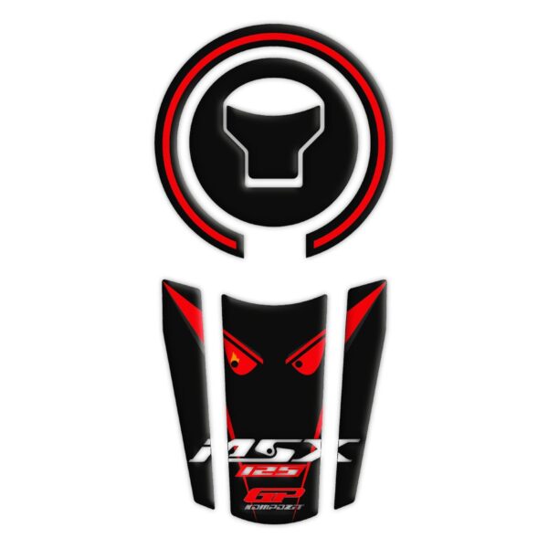 Set protecție rezervor (negru-roșu) - Honda MSX 125 2012-2018 de la GP Kompozit