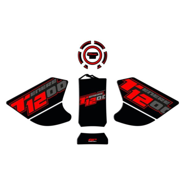 Set protecție rezervor (negru-roșu) - Yamaha Tenere 1200 2011-2020 de la GP Kompozit