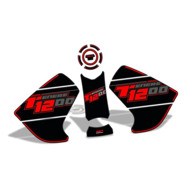 Set protecție rezervor (negru-roșu) - Yamaha Tenere 1200 2011-2020 de la GP Kompozit