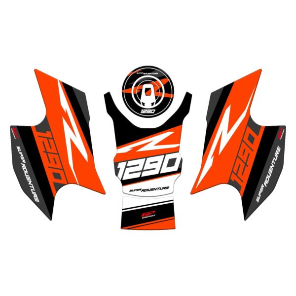 Set protecție rezervor portocaliu - KTM 1290 Super Adventure 2021-2023 de la GP Kompozit