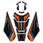 Set protecție rezervor portocaliu-albastru - CFMOTO 250 SR / 300 SR 2020-2024