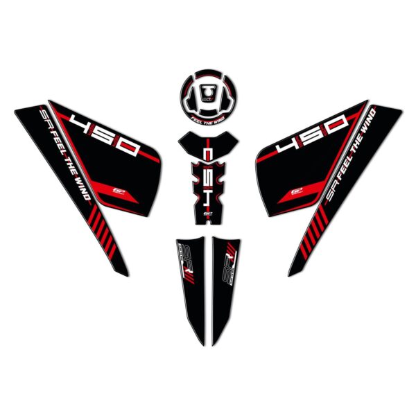 Set protecție rezervor (roșu) - CFMOTO 450 SR 2023-2024 de la GP Kompozit